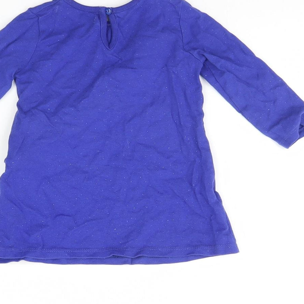 m&S Girls Blue Fit & Flare Size 6-9 Months