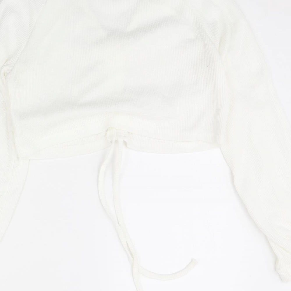 Preworn Womens White Basic Blouse Size S