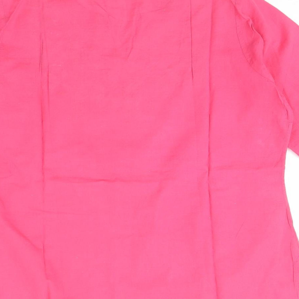 Preworn Womens Pink Basic Blouse Size S