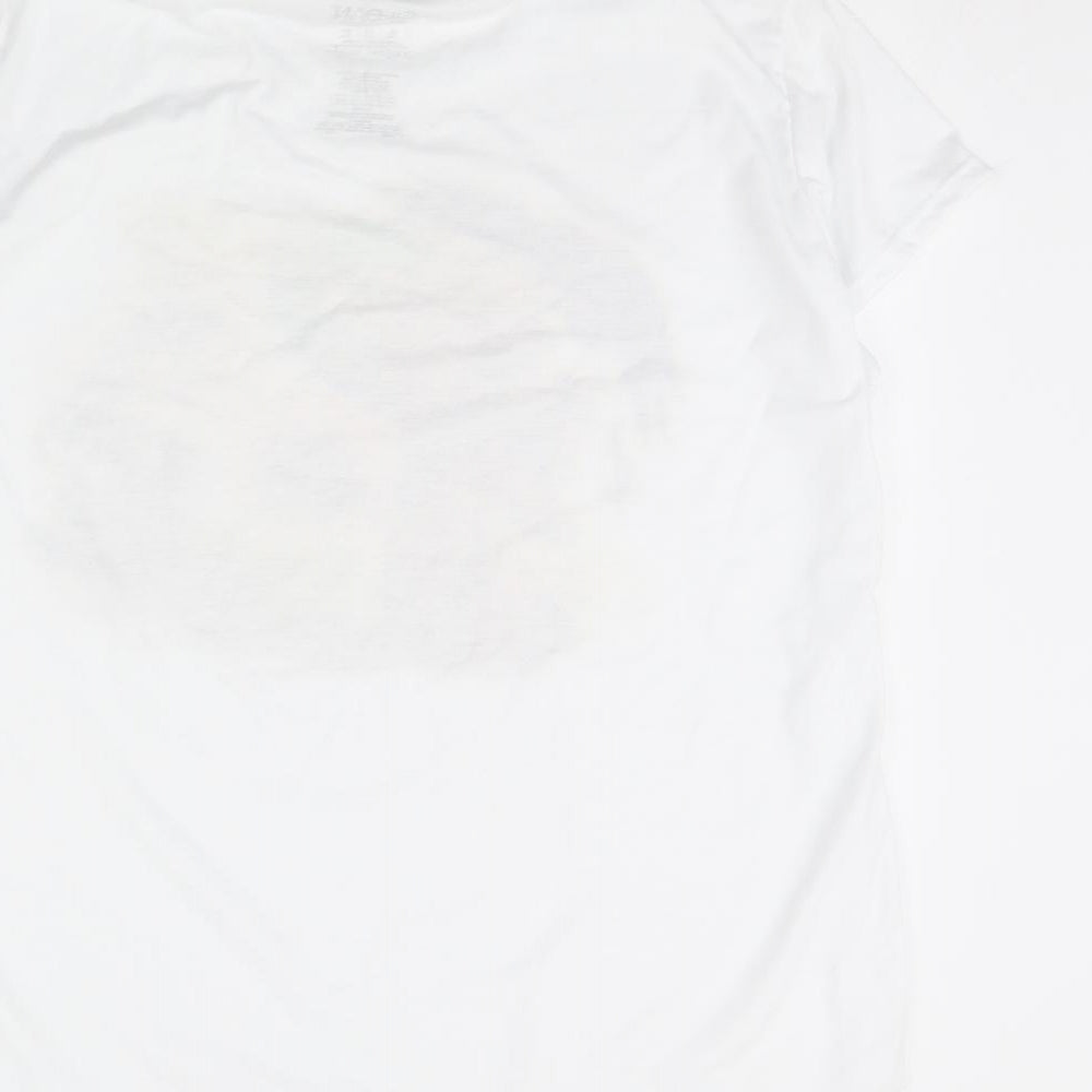 Gildan Womens White Basic T-Shirt Size XL