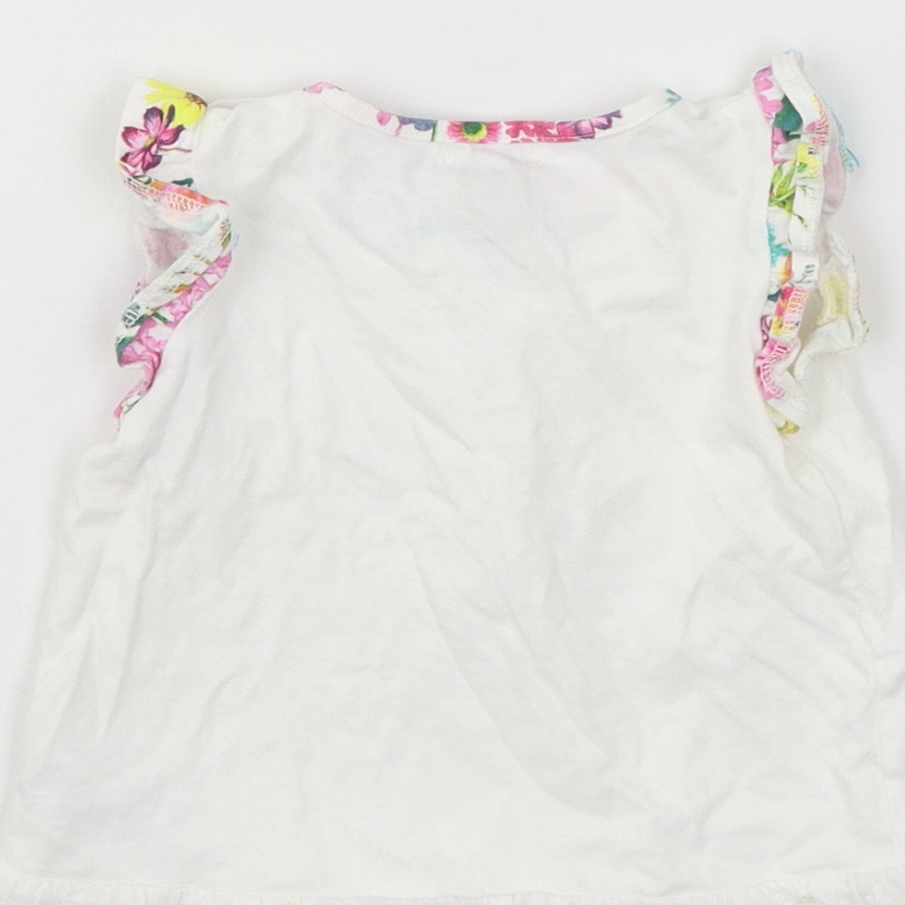 Monsoon Girls White Jersey A-Line Size 9-12 Months