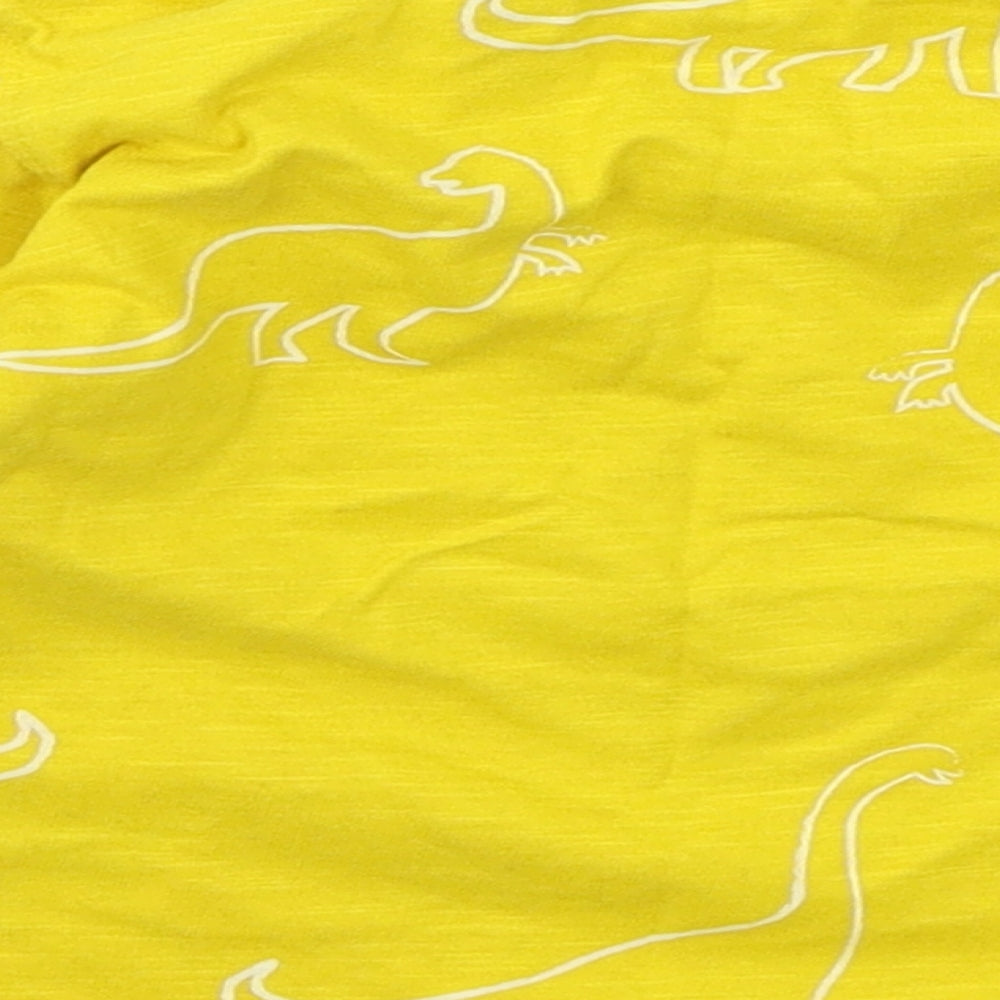 Marks and Spencer Boys Yellow Geometric Jersey Basic T-Shirt Size 9-12 Months - Dinosaur