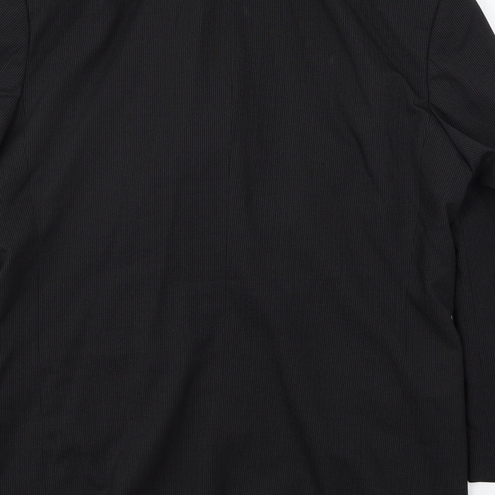 River Island Mens Black Striped Jacket Suit Jacket Size L