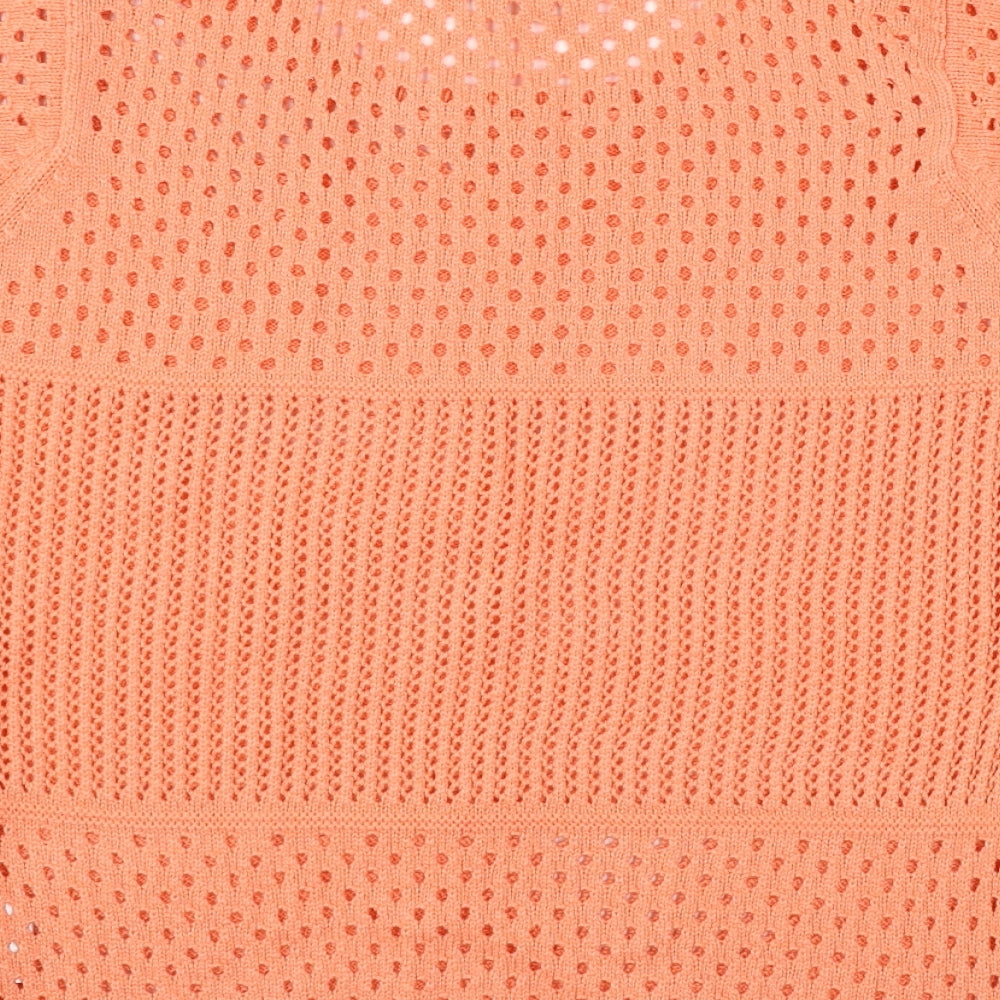 Originals Womens Orange Knit Pullover Jumper Size S