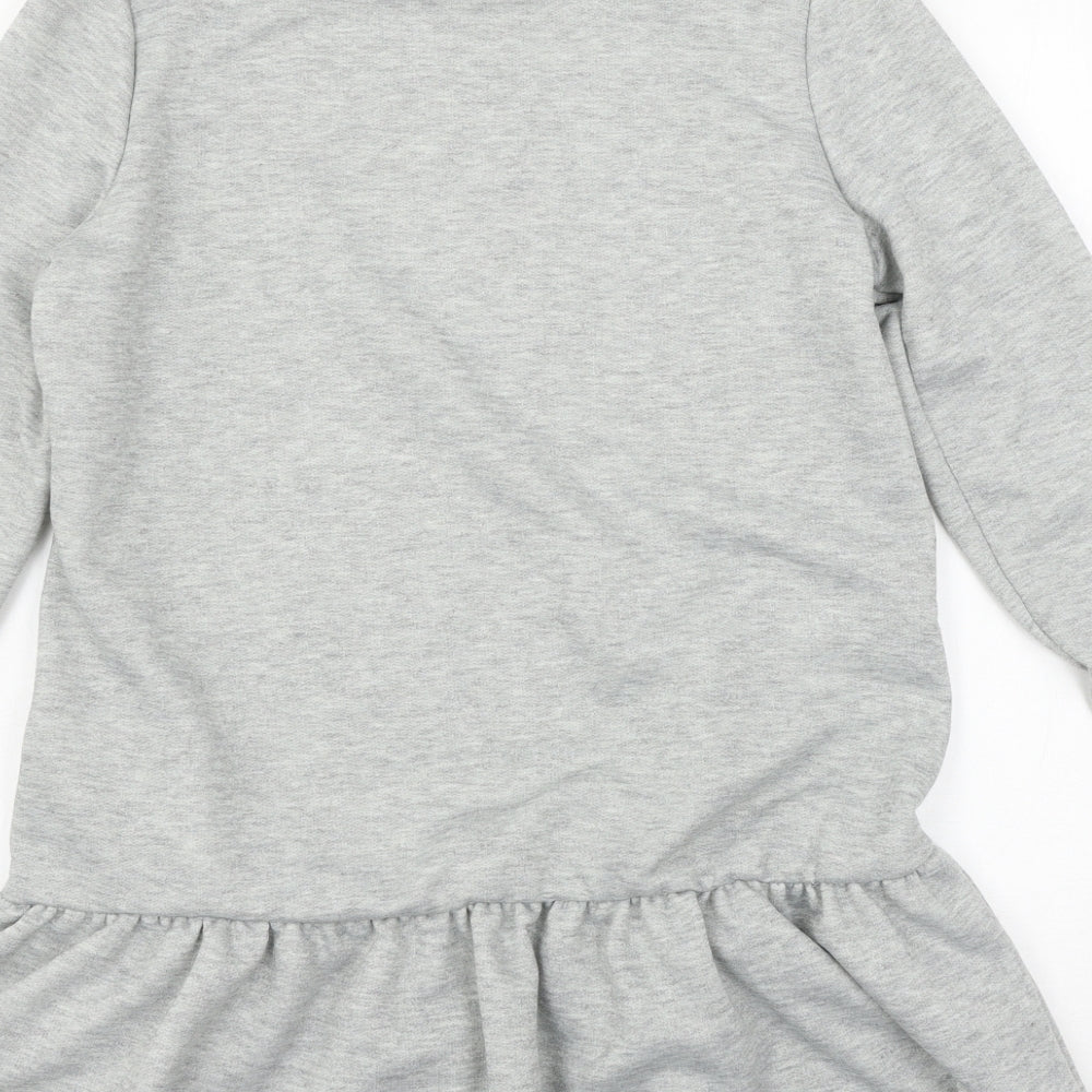 New Look Womens Grey Jersey Pullover Sweatshirt Size 12