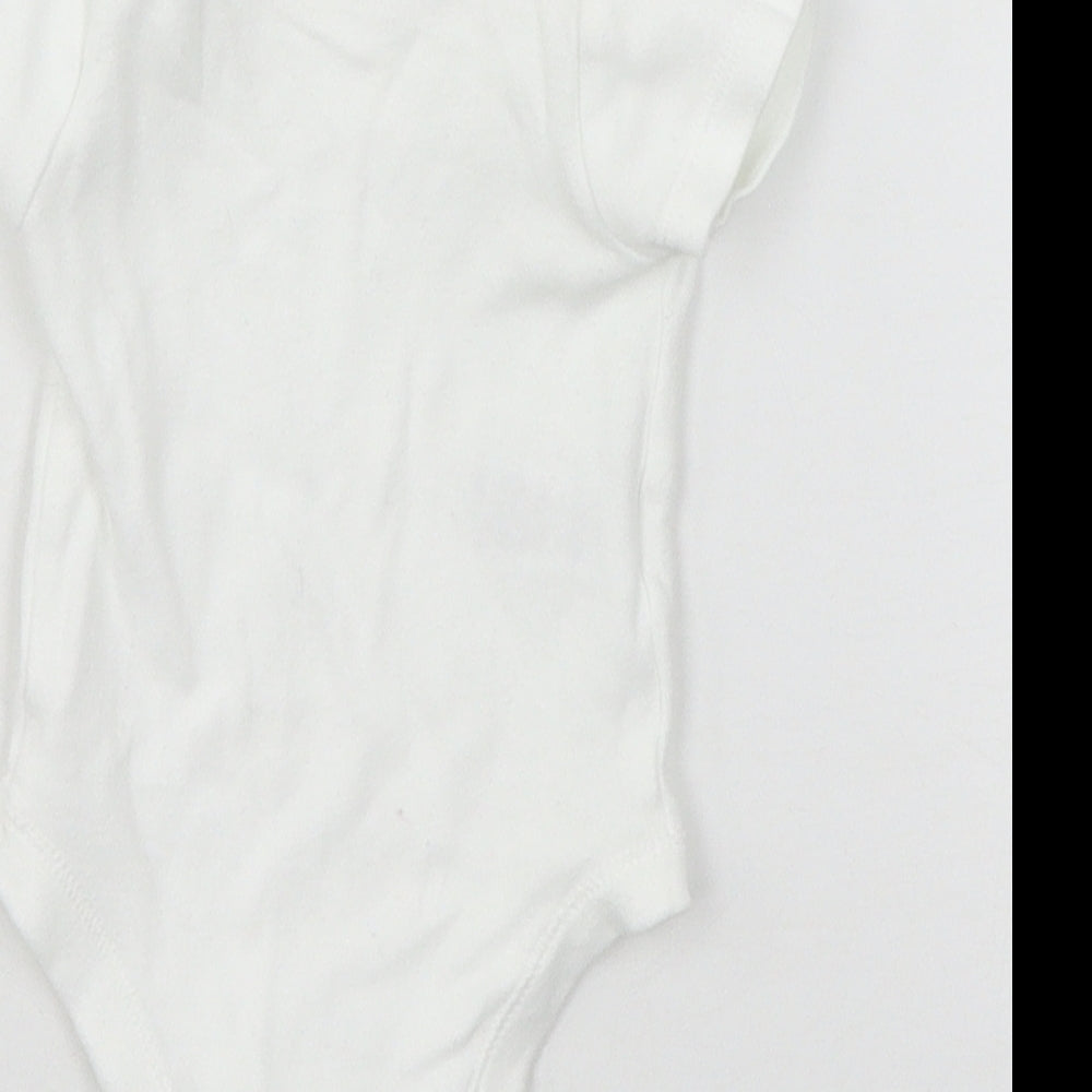 TU Baby White Jersey Babygrow One-Piece Size Newborn
