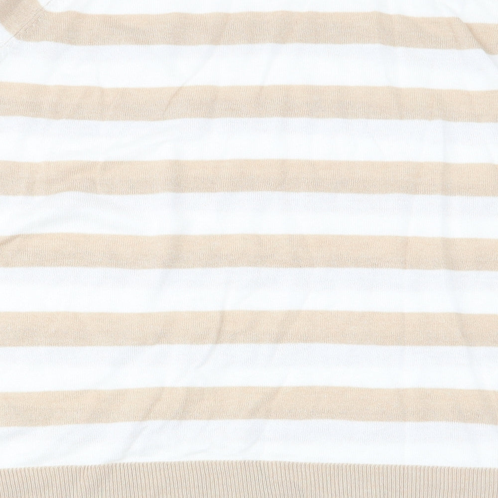 M&Co Womens Multicoloured Striped Pullover Jumper Size 16