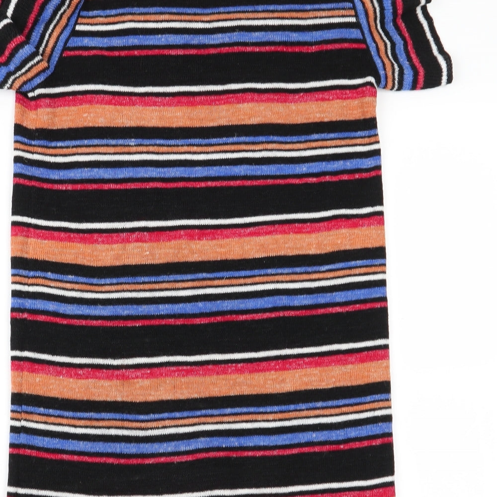 NEXT Womens Multicoloured Striped Basic Blouse Size 6