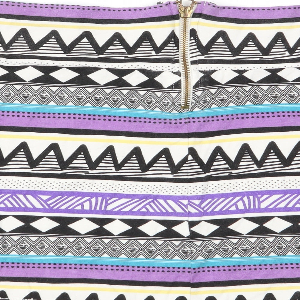 Topshop Womens Multicoloured Geometric Basic Tank Size 10 - boob tube