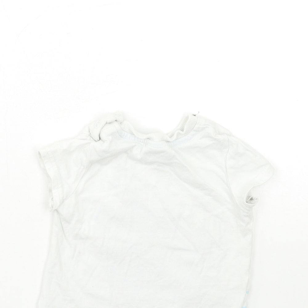 SO CUTE Baby White Basic T-Shirt Size 9-12 Months