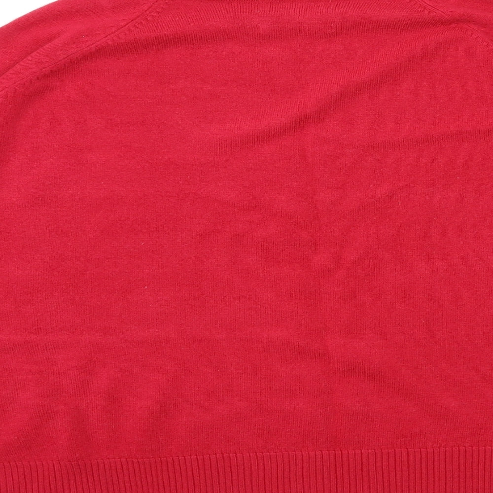 sarah hamilton Womens Red Knit Pullover Jumper Size XL