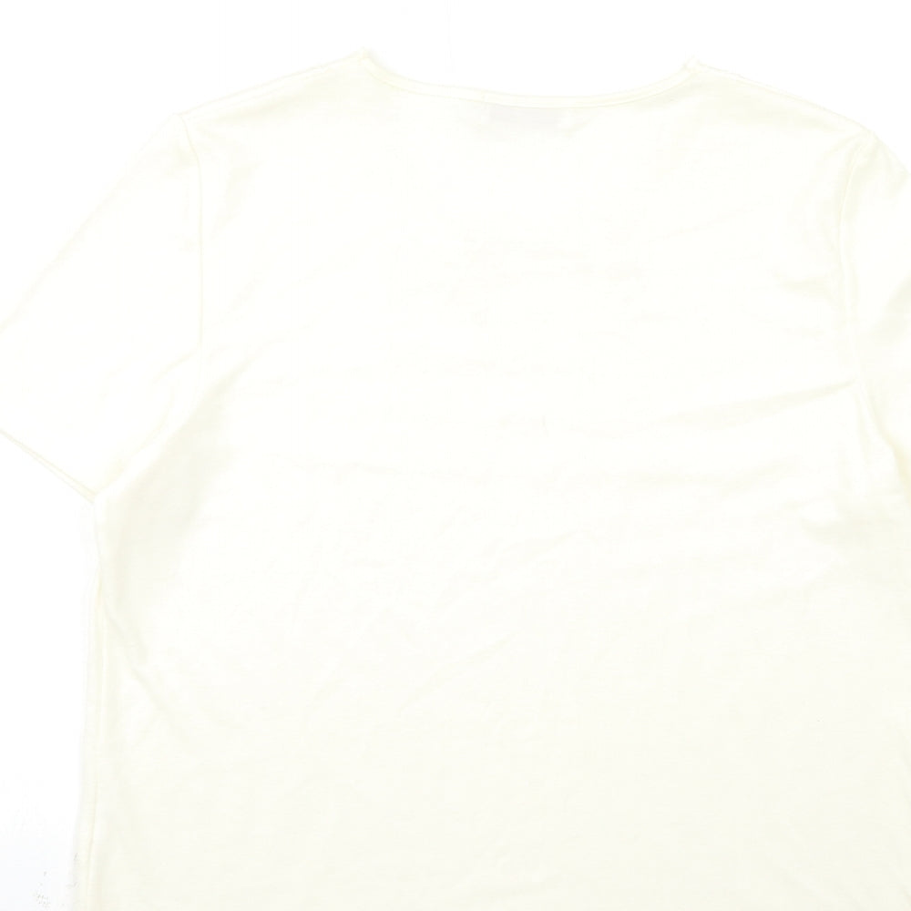 Bonmarché Womens White Basic T-Shirt Size M