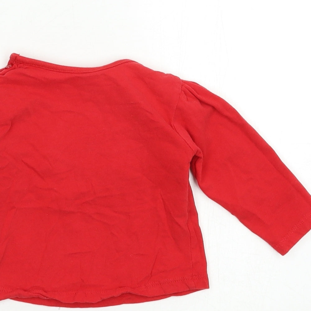 Earlydays Baby Red Basic T-Shirt Size 6-9 Months