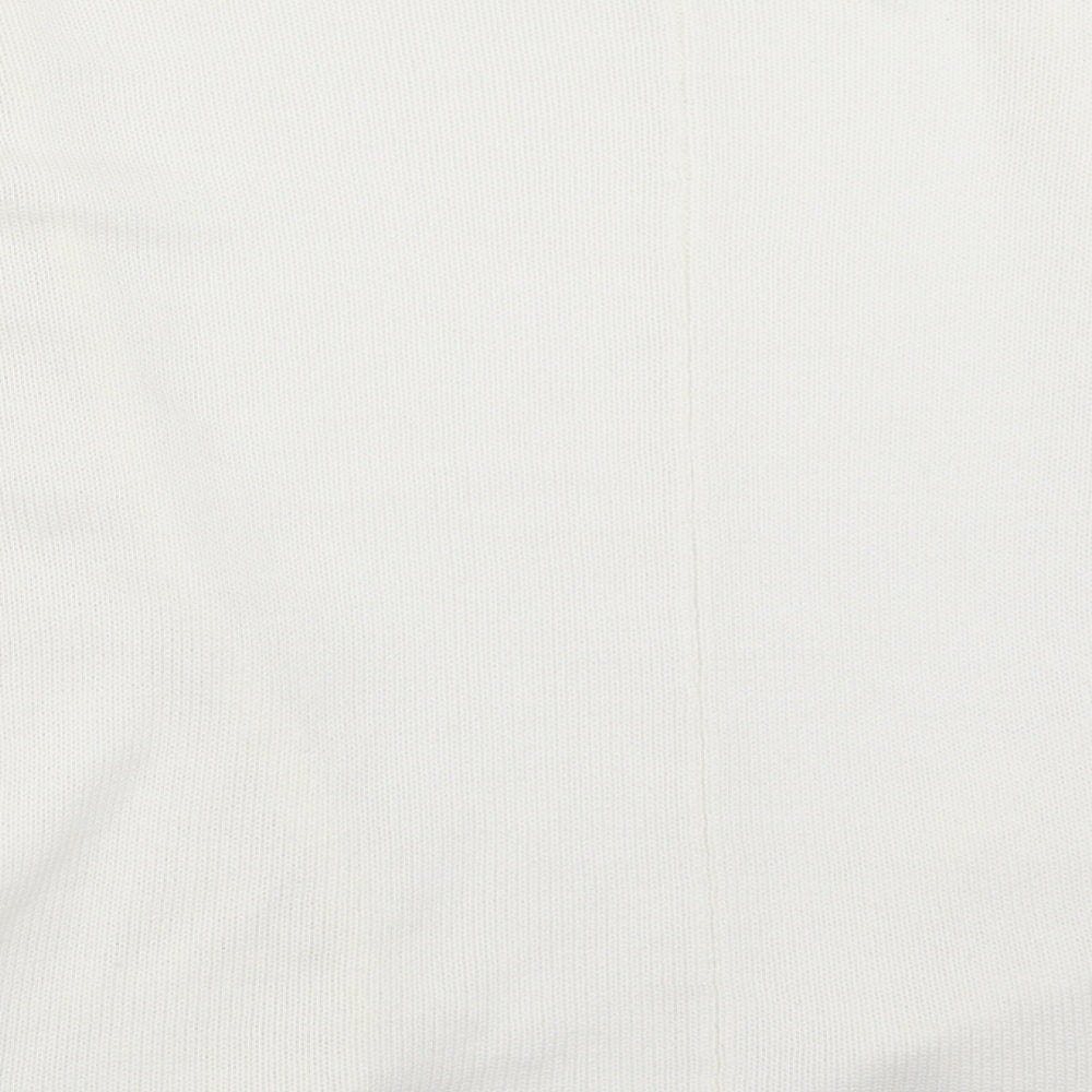 Dressbarn Womens White Cardigan Jumper Size S