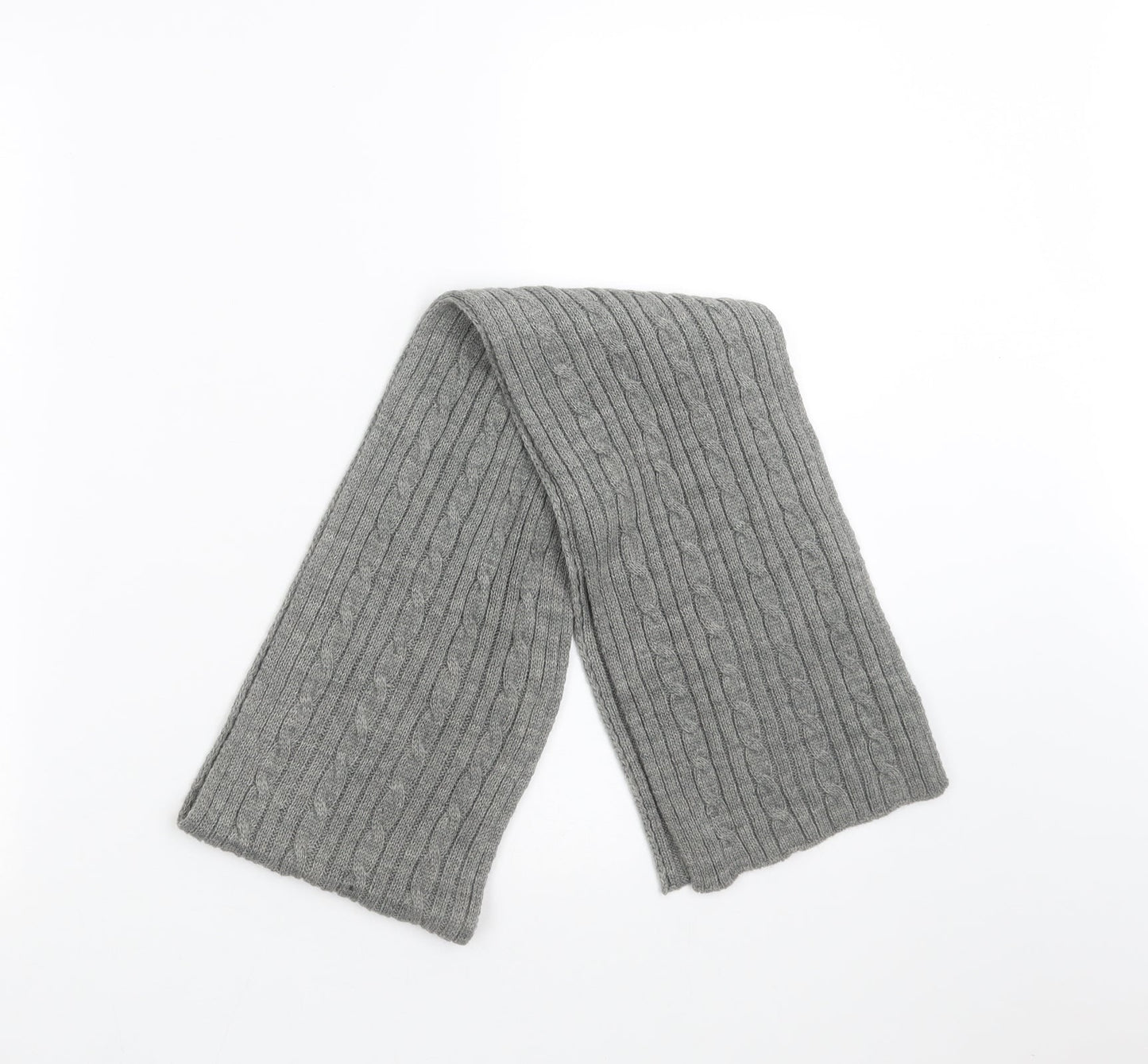 Hammond Mens Grey Knit Scarf One Size