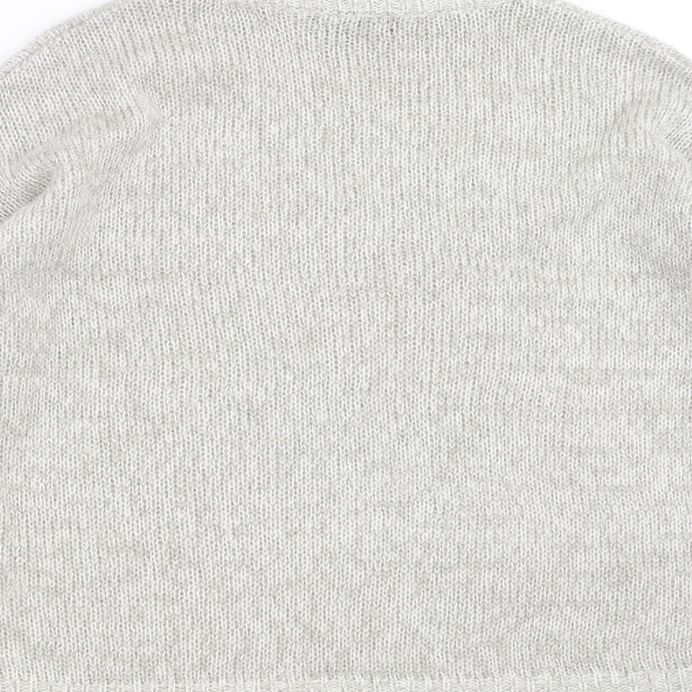 New Look Womens Grey Knit Pullover Jumper Size M