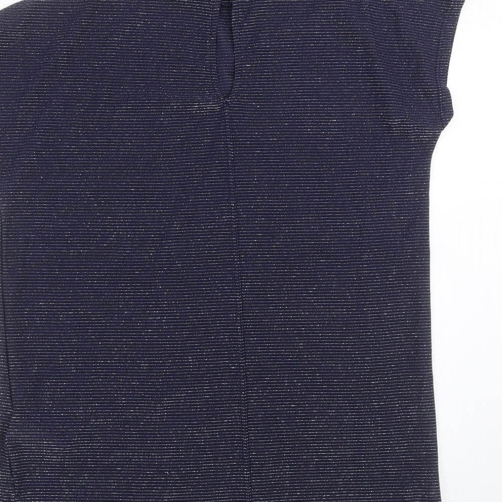 NEXT Womens Blue Striped Basic Blouse Size 8