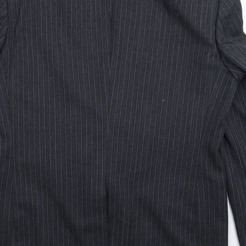 Breuninger Mens Grey Striped Jacket Suit Jacket Size 40