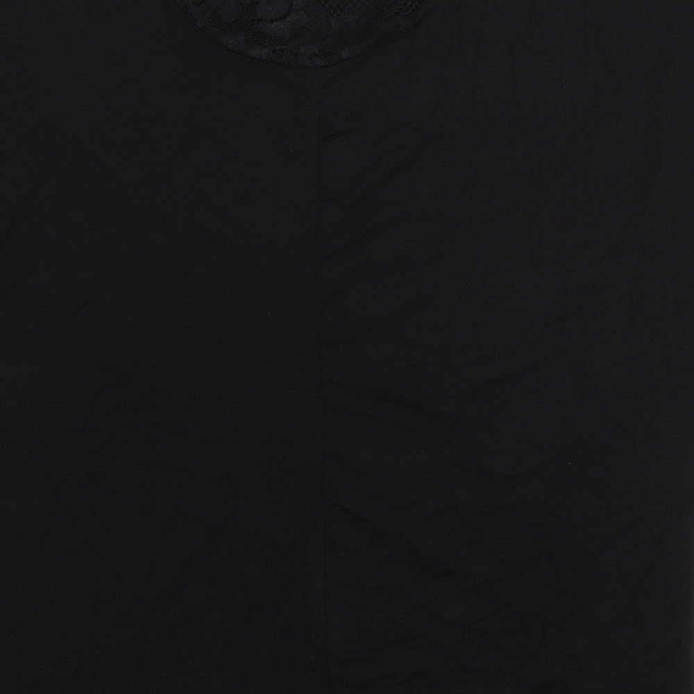 Country Casuals Womens Black Basic T-Shirt Size L - Queen