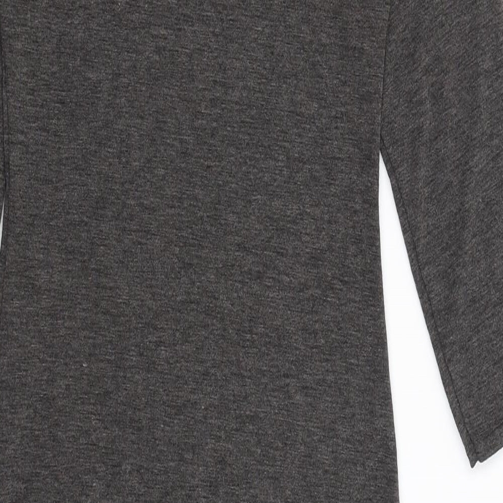 Aislinn Womens Grey T-Shirt Dress Size S