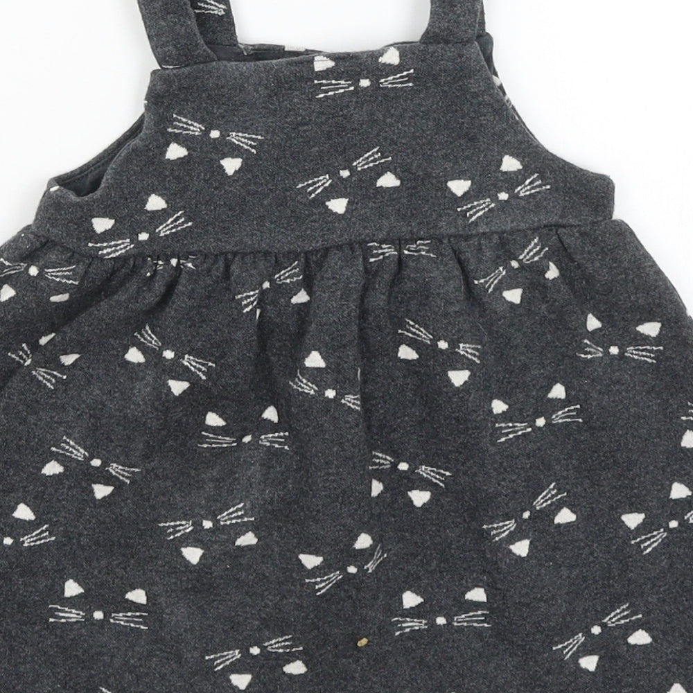F&F Baby Grey Fit & Flare Size 18-24 Months - Cat Faces