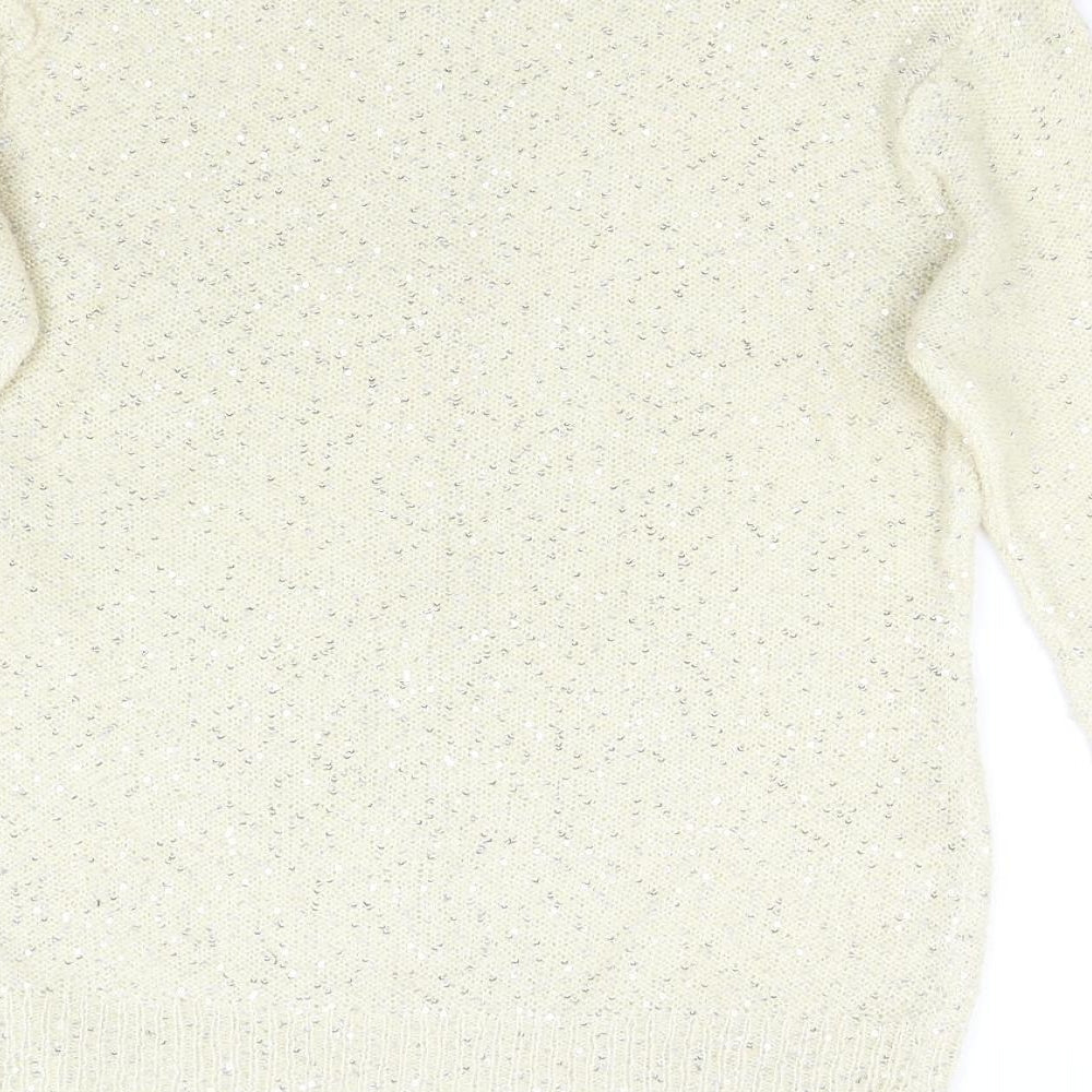 AKD-A-WEST Womens Beige Knit Pullover Jumper Size 14
