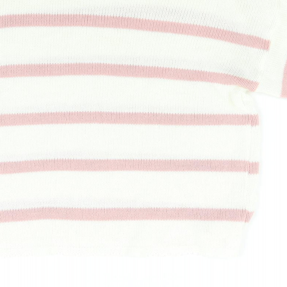 In the Style Womens Pink Striped Knit Pullover Jumper Size 8