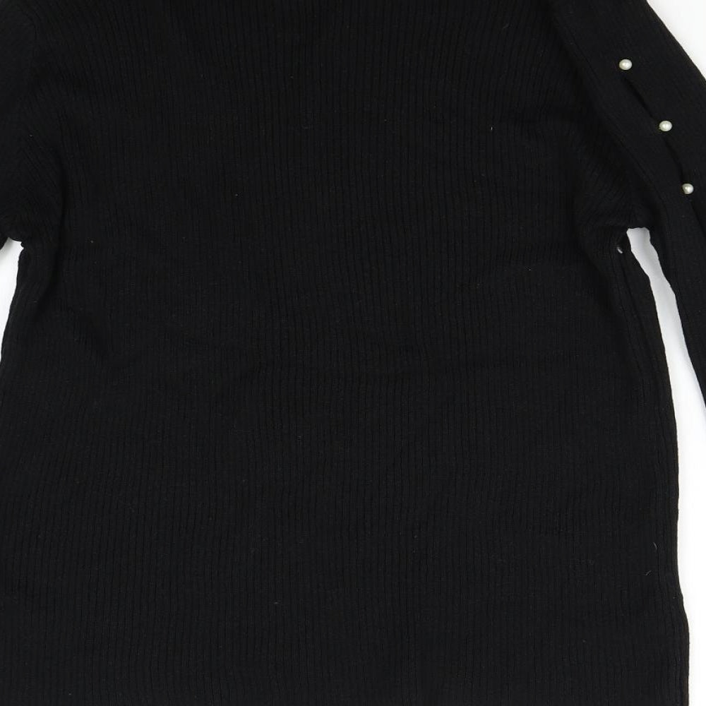 Select Womens Black Knit Pullover Jumper Size L