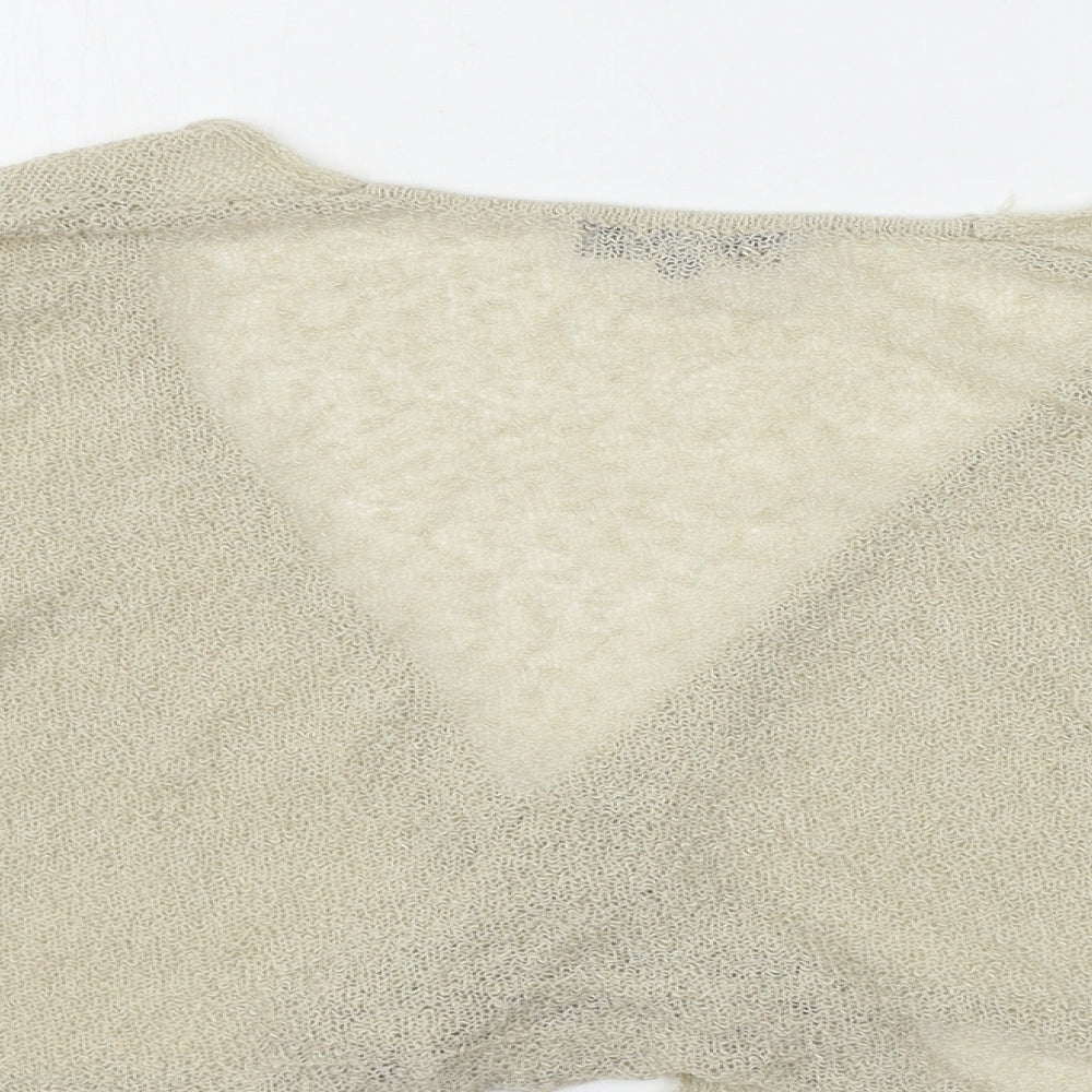 Mia Moda Womens Beige Cardigan Jumper Size M