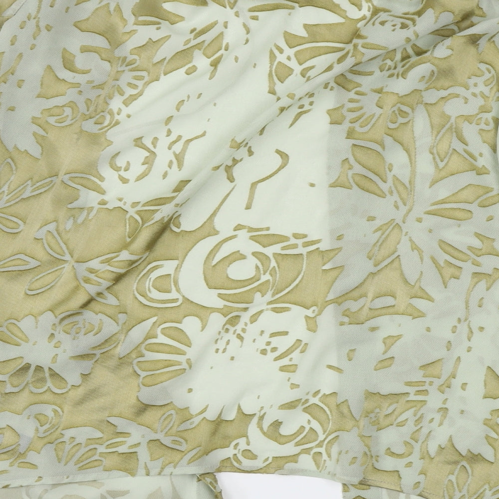 Miss Selfridge Womens Green Floral Cardigan Jumper Size 8