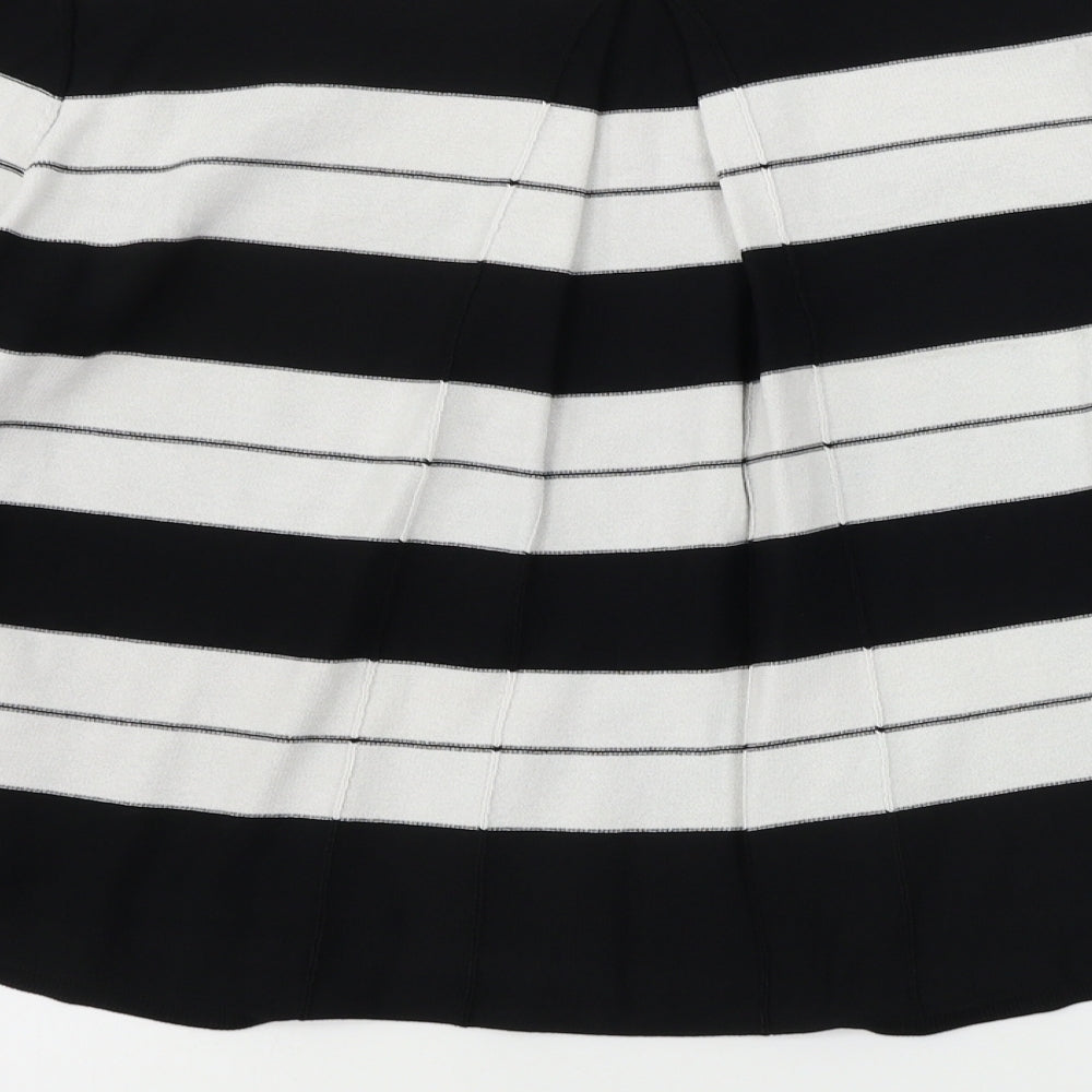URBAN BLISS Womens White Striped Pullover Jumper Size 10