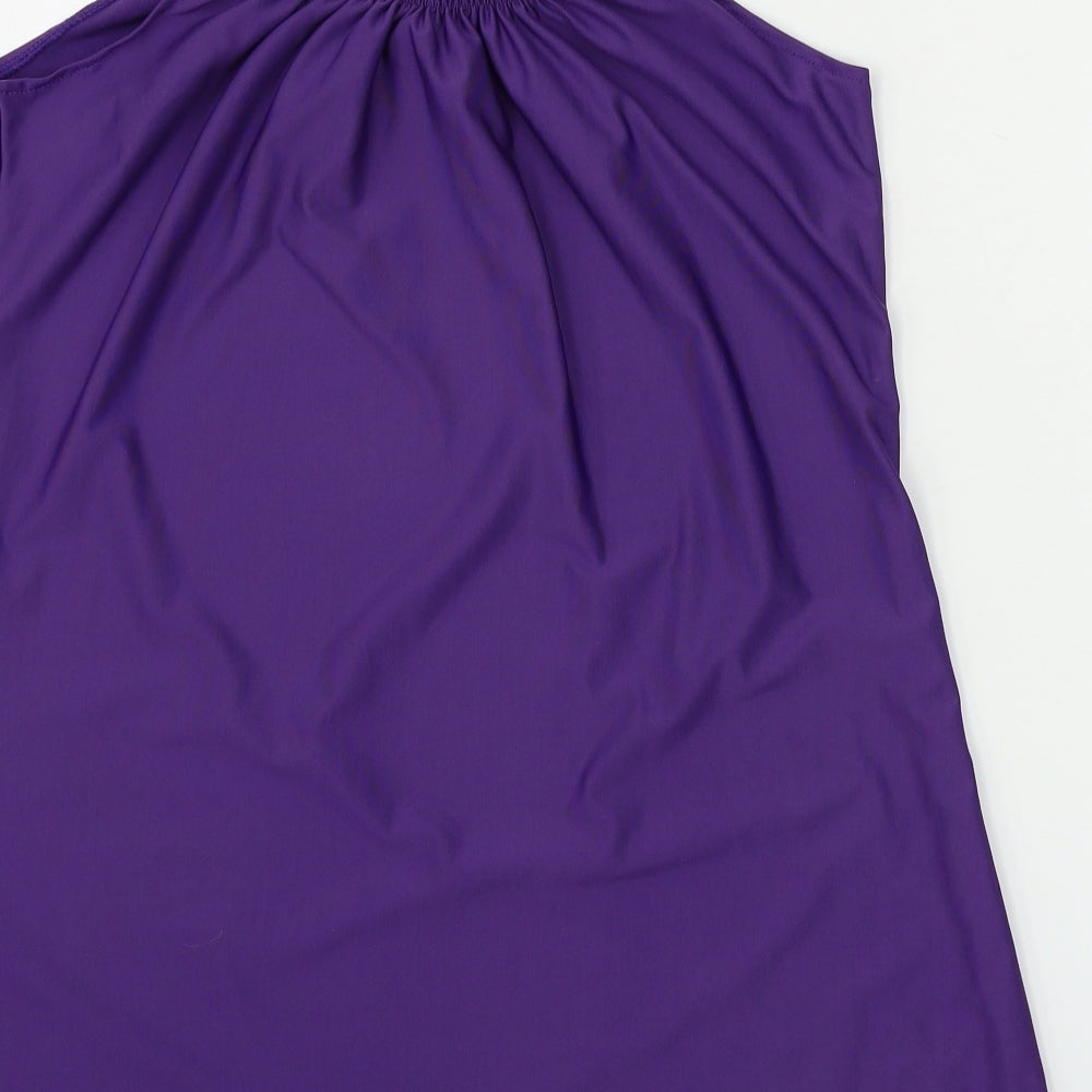 Preworn Womens Purple Basic Blouse Size S