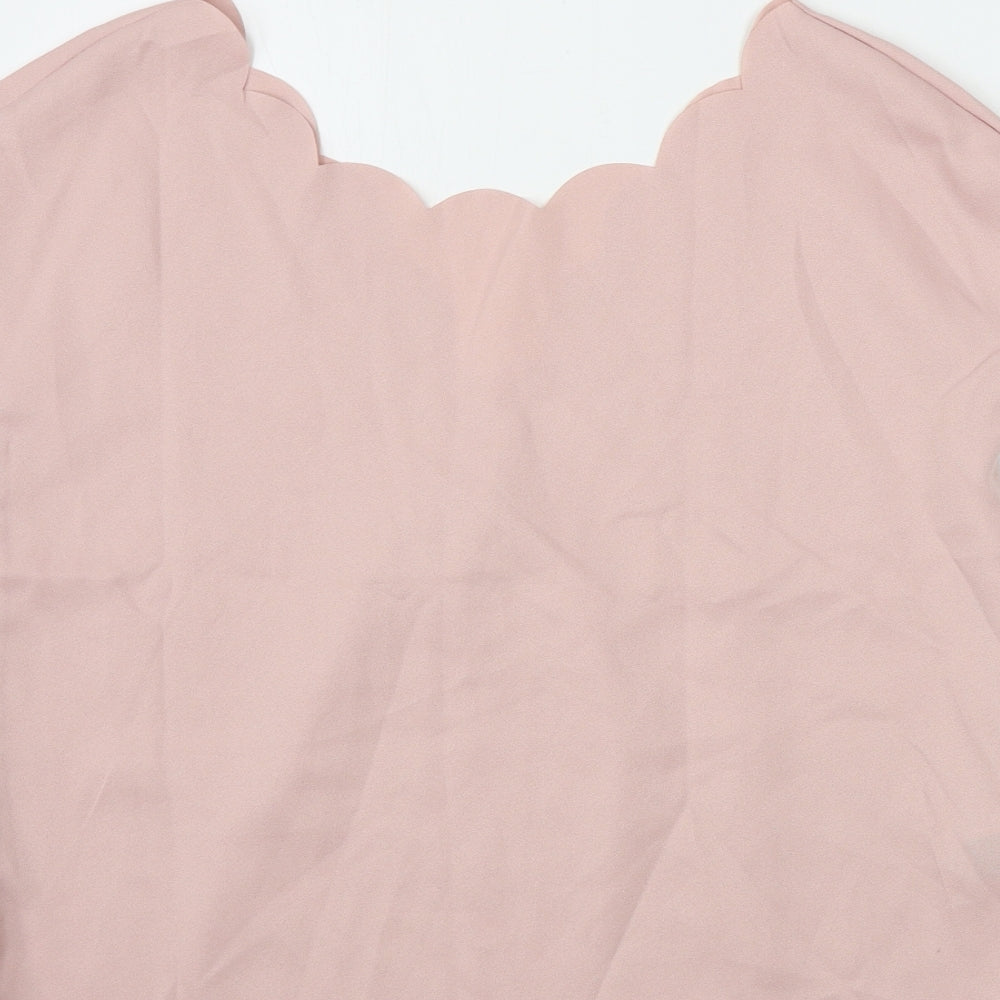 SheIn Womens Pink Basic Blouse Size XS