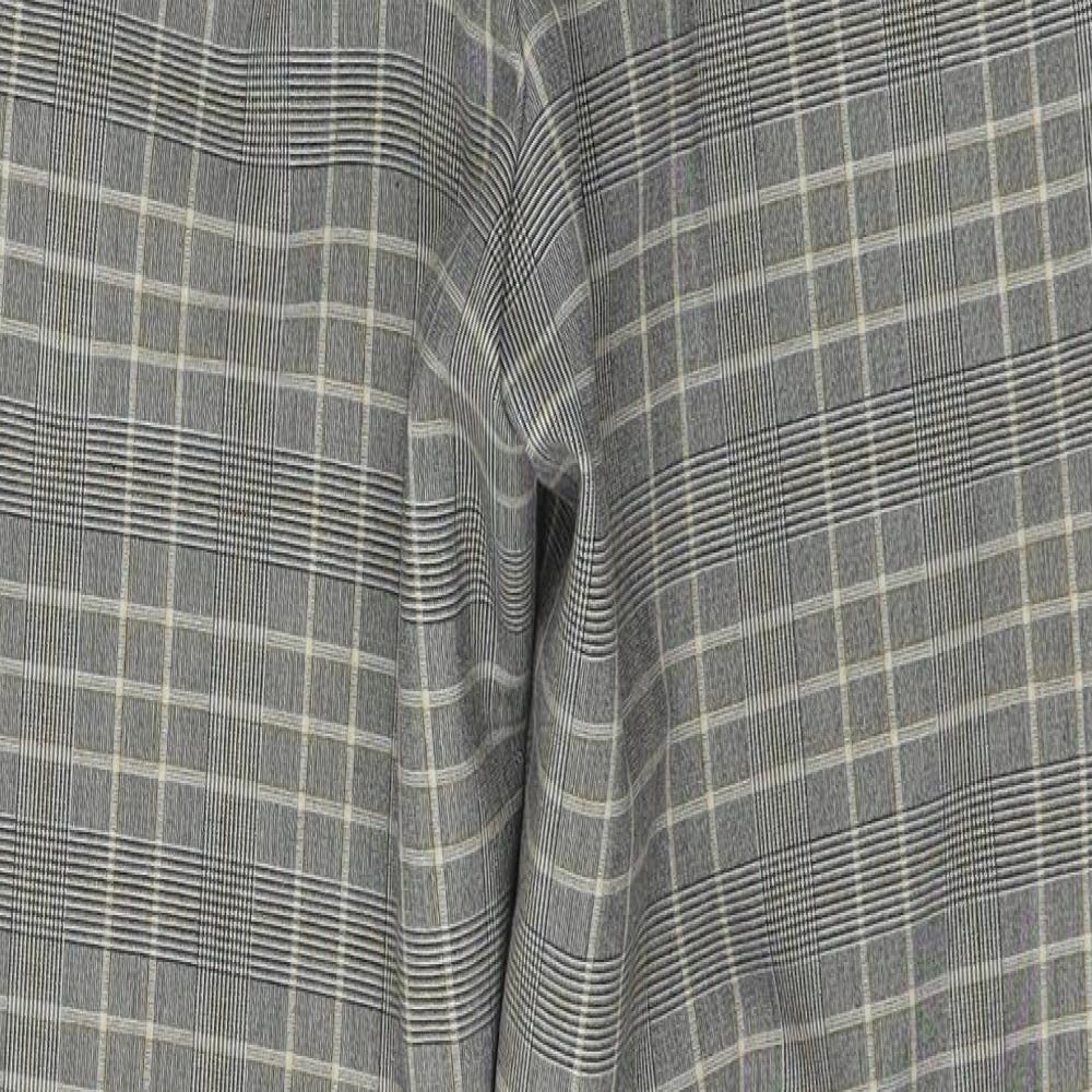 H&M Womens Beige Check Trousers Size 6 L25 in