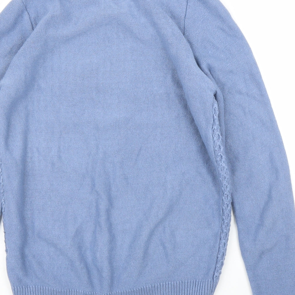 EWM Womens Blue Pullover Jumper Size M