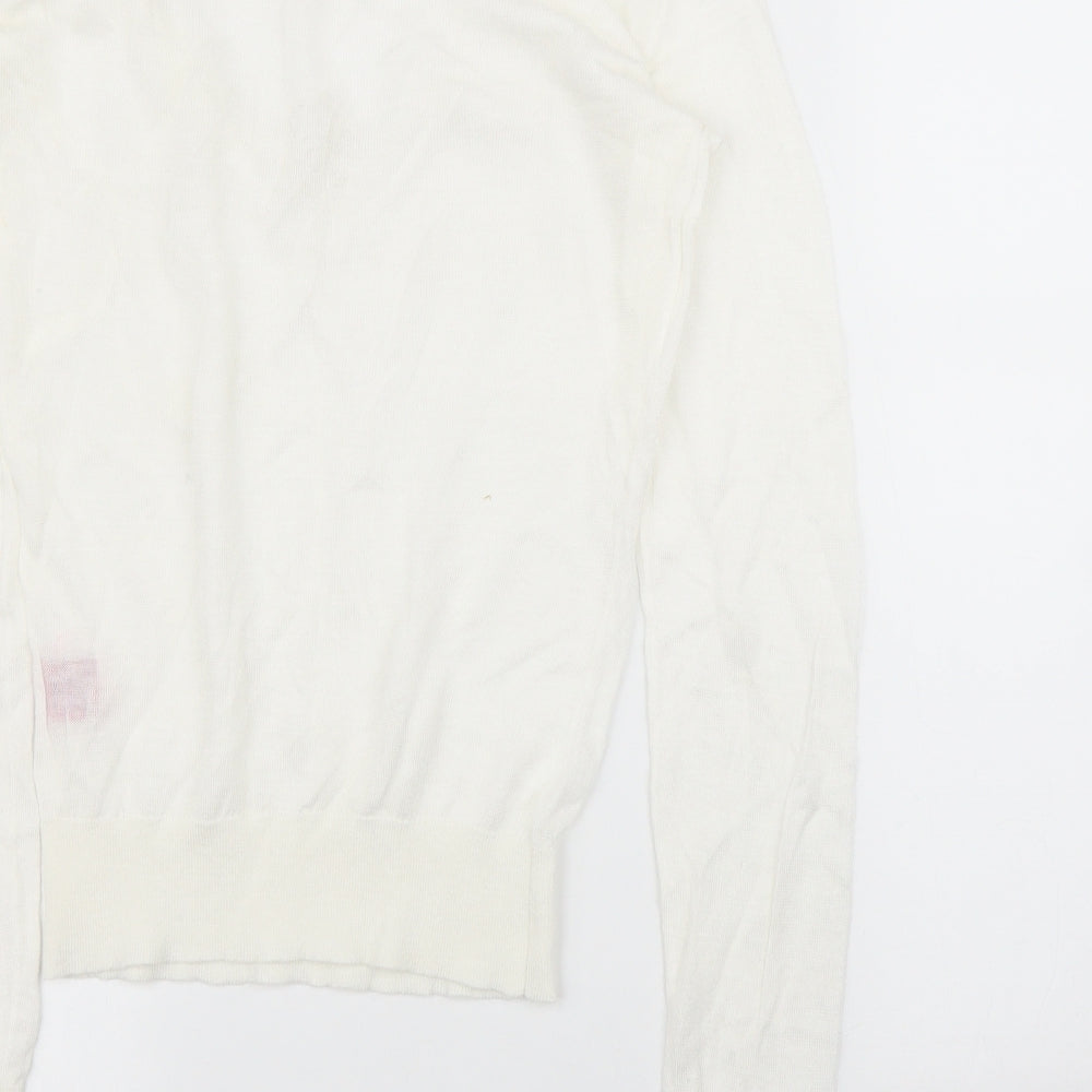 Shrinking Violet Womens White Basic Blouse Size S