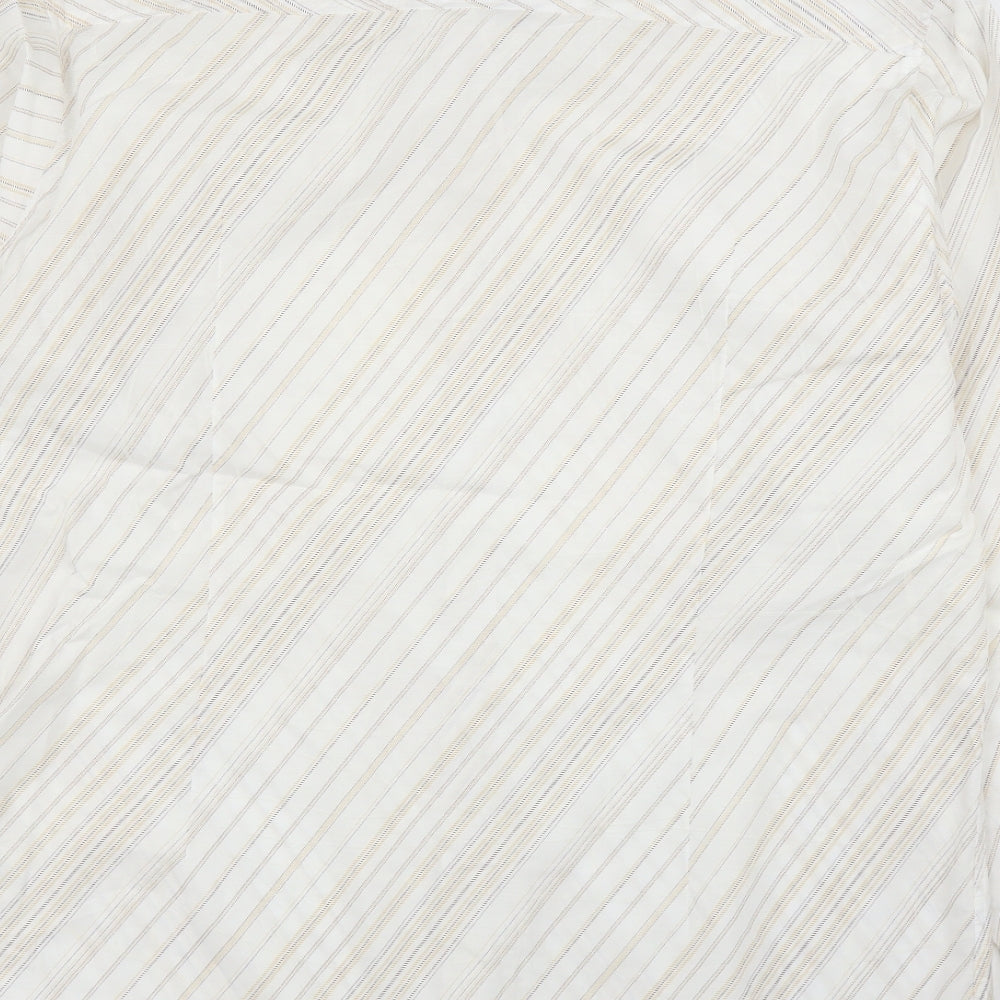 Burton Mens Beige Striped Button-Up Size L