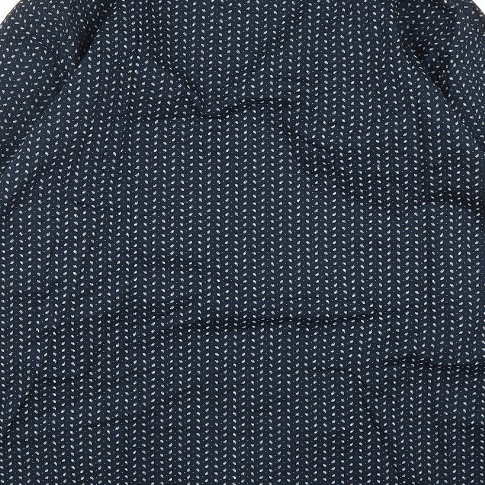 Matalan Mens Blue Paisley Button-Up Size XL