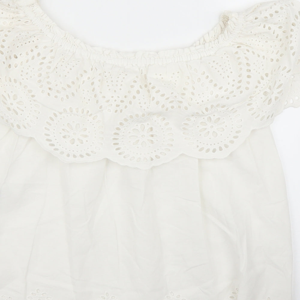 Oysho Womens White Basic Blouse Size S