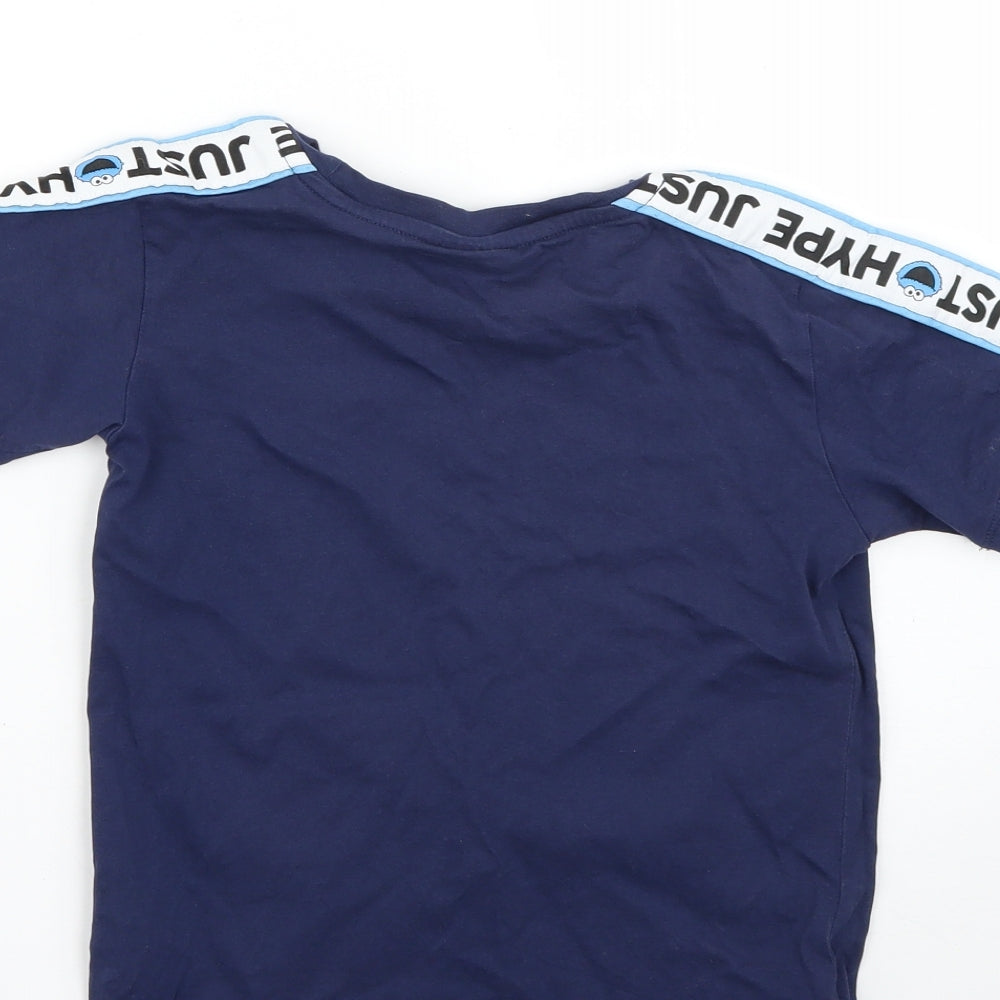 Hype Boys Blue Basic T-Shirt Size 9-10 Years - sesame street