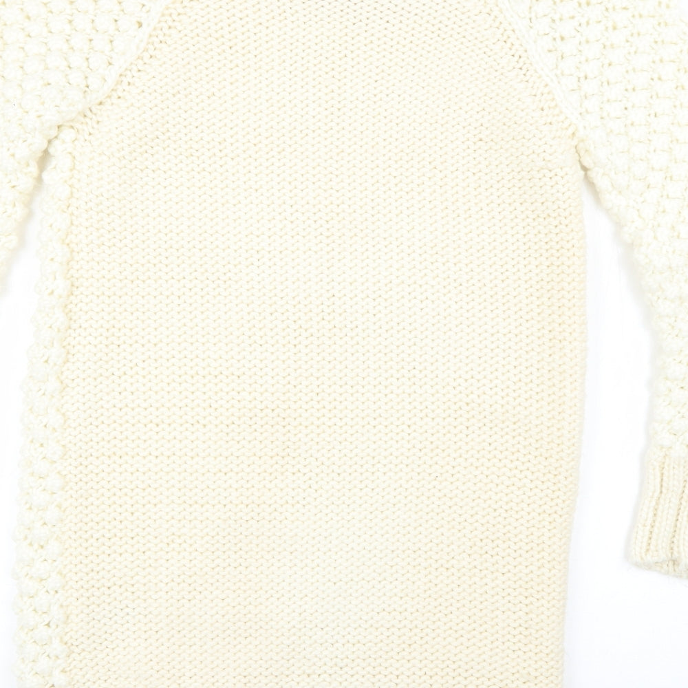 Miss Selfridge Womens White Pullover Jumper Size 14