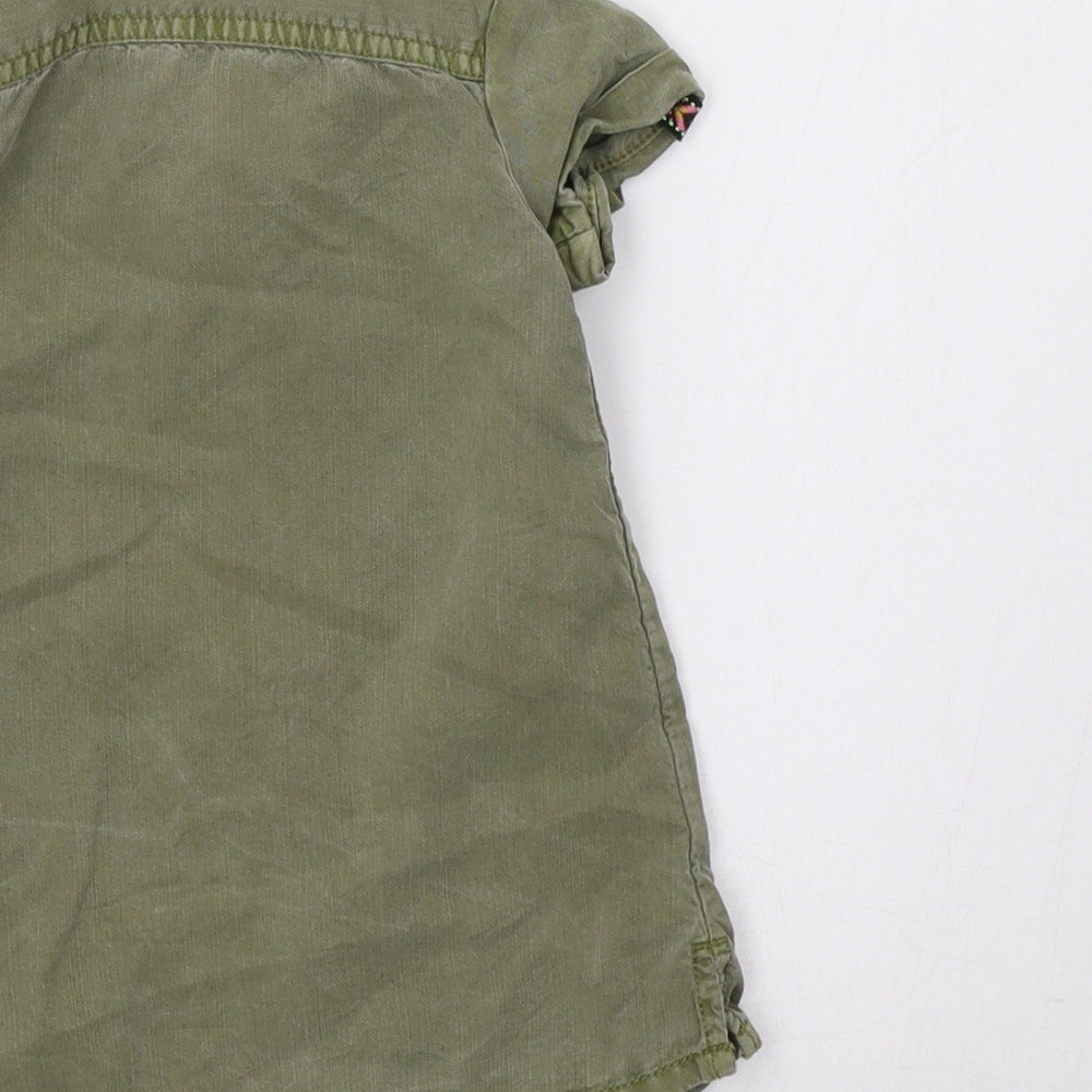 NEXT Girls Green Basic Button-Up Size 9-12 Months