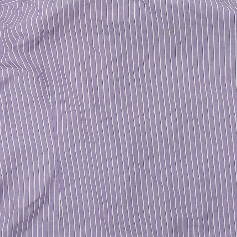 Debenhams Mens Purple Striped Button-Up Size 18