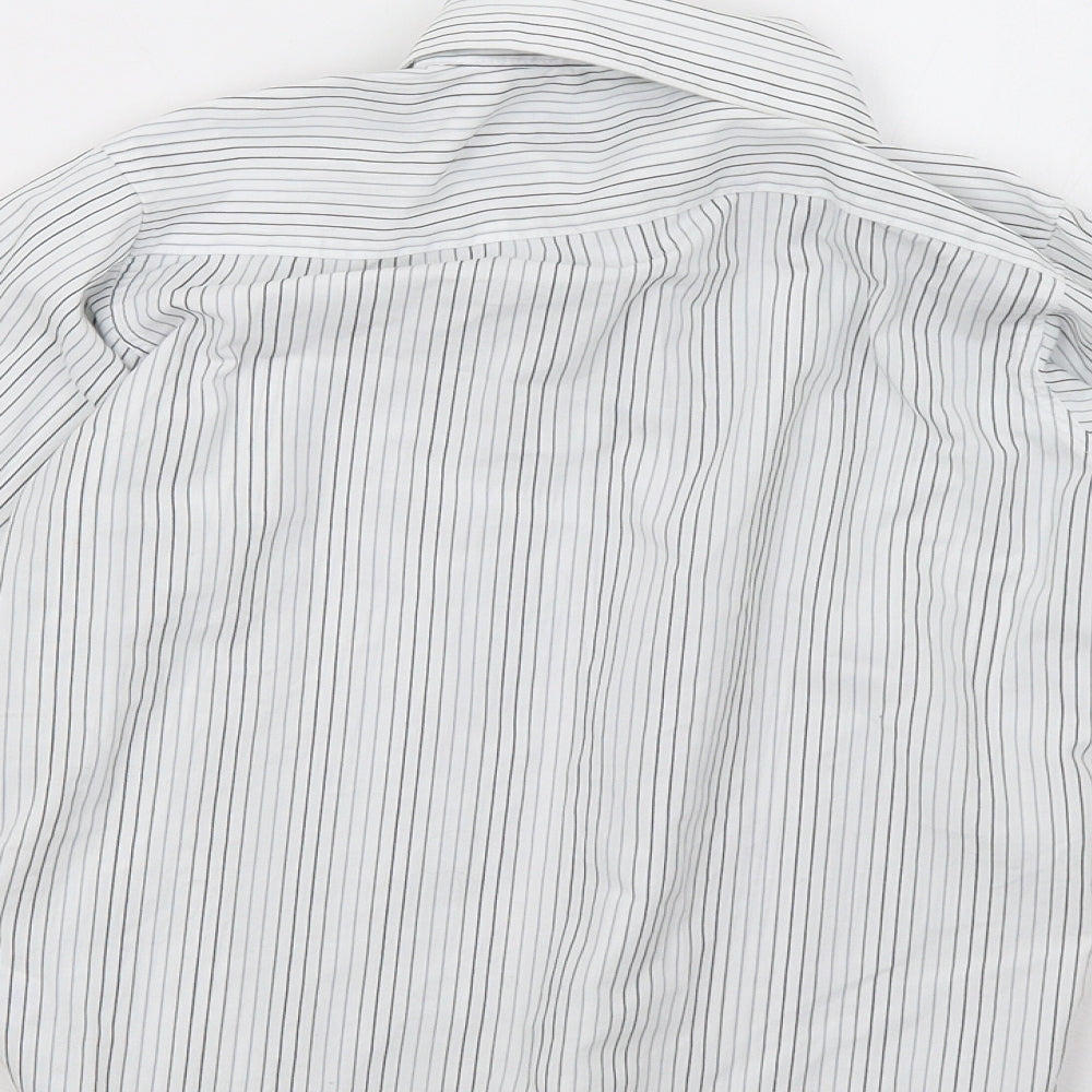 duck&dodge Boys White Striped Basic Button-Up Size 6 Years