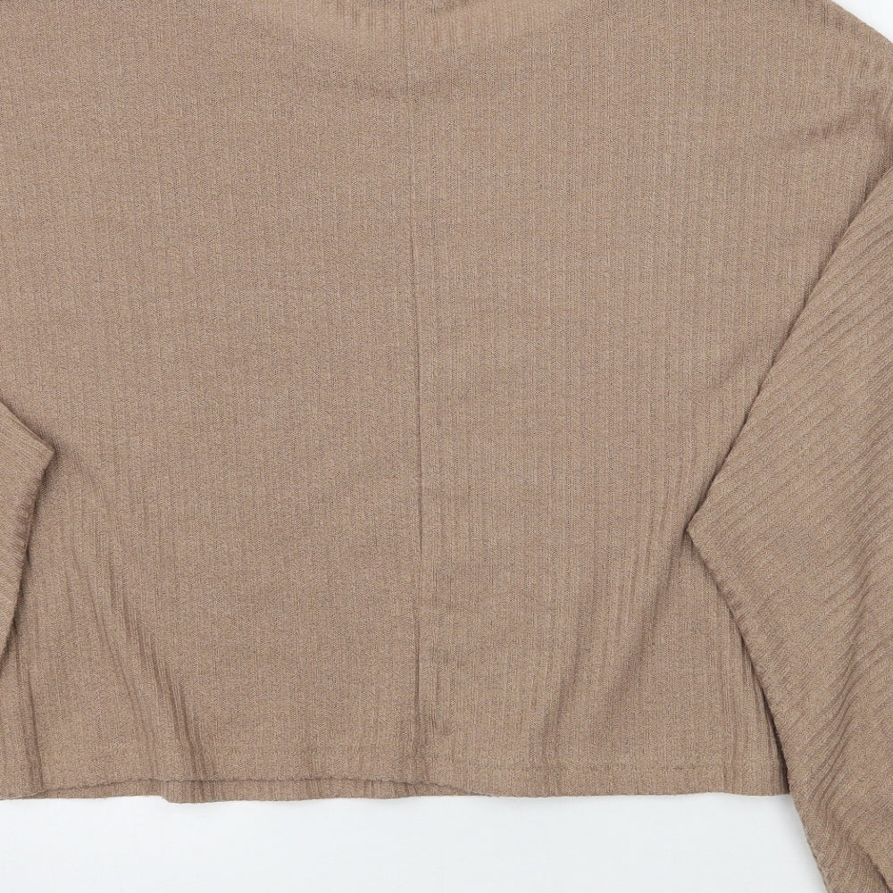 SheIn Womens Brown Pullover Jumper Size M