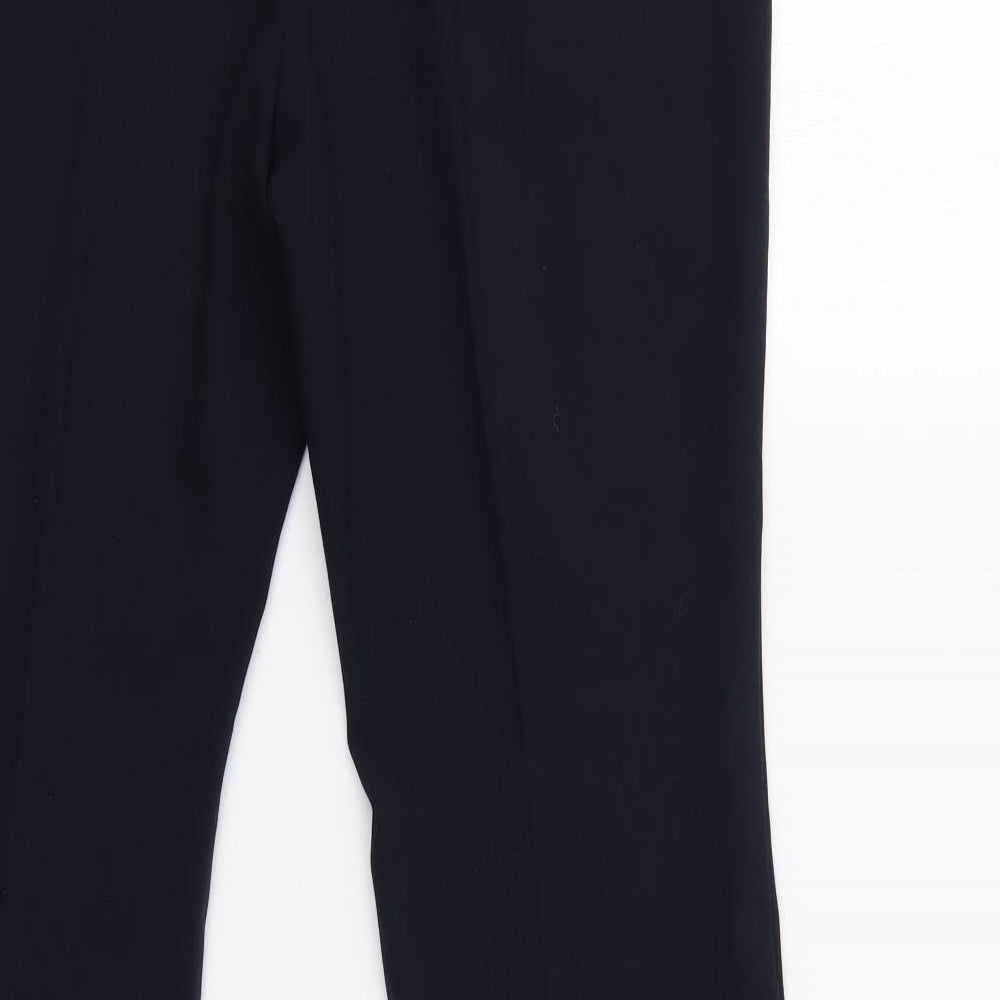 M&S Womens Blue Dress Pants Trousers Size 14 L30 in