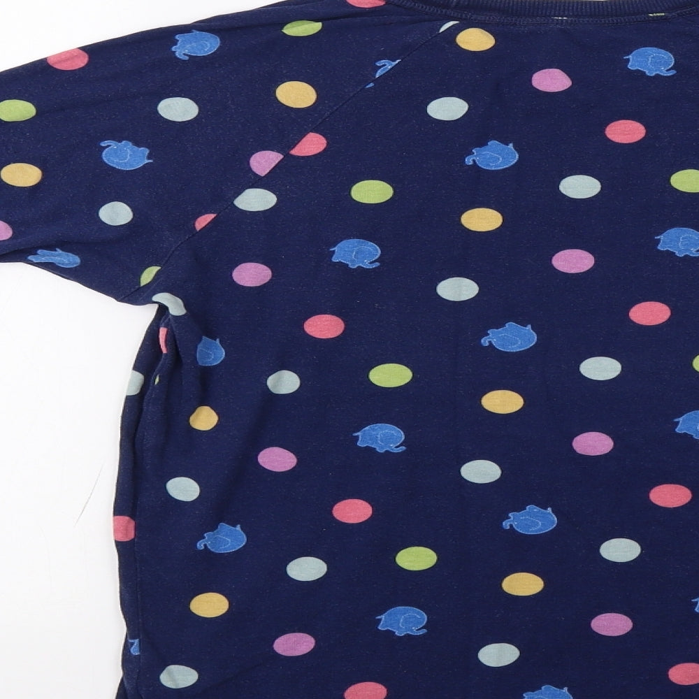 Matalan Womens Blue Polka Dot Top Pyjama Set Size S