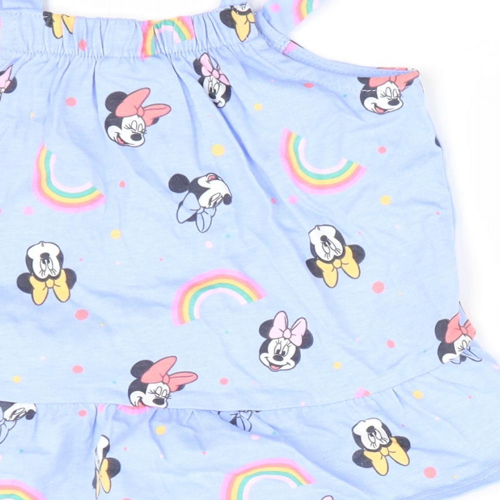 Disney at George Girls Purple Animal Print A-Line Size 18-24 Months - Minnie & Mickey