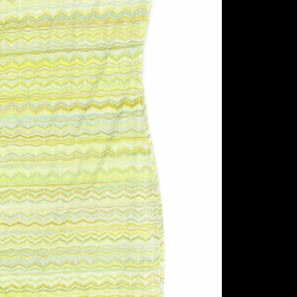 H&M Womens Green Striped Sheath Size XS