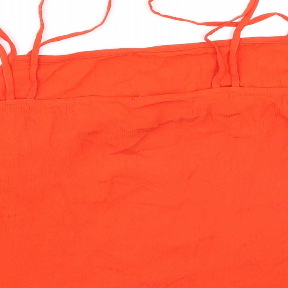 Divided Womens Orange Basic Tank Size 10